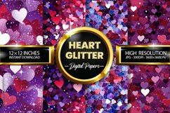 Heart Glitter Digital Papers -04 variation Product Image 2