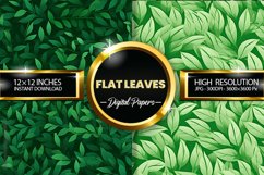 Flat Leaves Digital Papers - 02 variaions Product Image 1