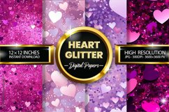 Heart Glitter Digital Papers -04 variation Product Image 1