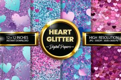 Heart Glitter Digital Papers -04 variation Product Image 1