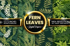 Fern Leaves Digital Papers - 04 Variations Product Image 1