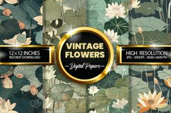 Victorian Floral Digital Papers - 04 Variations Product Image 1