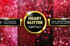 Heart Glitter Digital Papers -04 variation Product Image 2