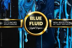 Blue Fluid Digital Papers - 04 Variations Product Image 1