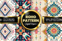 Boho Pattern Digital Papers - 04 Variations Product Image 1