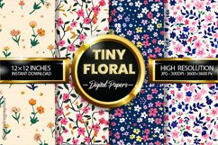 Tiny Floral Digital Papers - 04 Variation Product Image 1