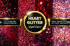 Heart Glitter Digital Papers -04 variation Product Image 1