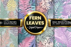 Fern Leaves Digital Papers - 04 Variations Product Image 2