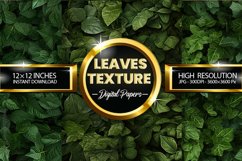 Leaves Texture Digital Papers - 04 Variations Product Image 1