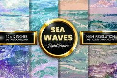 Sea Waves Digital Papers - 04 Variations Product Image 1