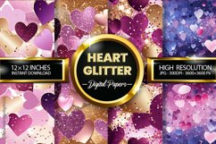 Heart Glitter Digital Papers -04 variation Product Image 1