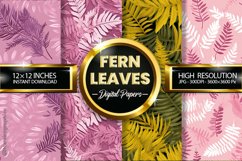 Fern Leaves Digital Papers - 04 Variations Product Image 1