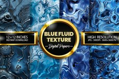 Blue Fluid Texture Digital Papers - 04 Variations Product Image 2
