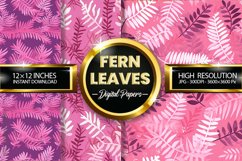 Fern Leaves Digital Papers - 04 Variations Product Image 1