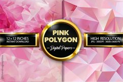 Pink Polygon Digital Papers - 02 variations Product Image 1