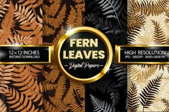 Fern Leaves Digital Papers - 04 Variations Product Image 1