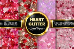 Heart Glitter Digital Papers -04 variation Product Image 1