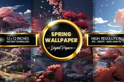 Spring Wallpaper Digital Papers - 04 Variations Product Image 1