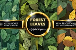 Forest Leaves Digital Papers - 04 variations Product Image 1