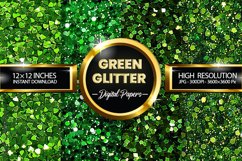 Green Glitter Digital Papers - 04 Variations Product Image 1