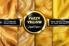 Fuzzy Yellow Digital Papers - 04 variations Product Image 1