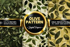 Olive Pattern Digital Papers - 03 variations Product Image 1