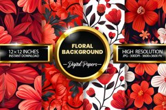 Floral Background Digital Papers - 04 variations Product Image 1