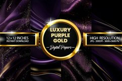 Luxury Purple Gold Digital Papers - 04 Variations Product Image 1