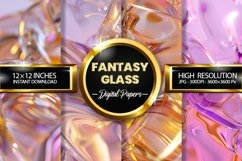 Fantasy Glass Digital Papers - 04 Variations Product Image 1