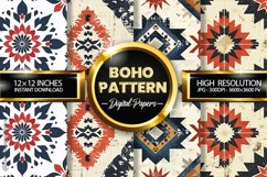Boho Pattern Digital Papers - 04 Variations Product Image 1