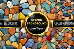 Stones Background Digital Papers - 04 Variations Product Image 1