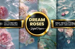 Dream Roses Digital Papers - 04 variations Product Image 1