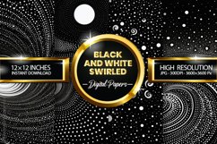 Black and White Swirled Digital Papers - 04 Variations Product Image 1