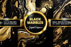 Black Marbles Digital Papers - 04 Variations Product Image 1