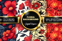 Floral Background Digital Papers - 04 variations Product Image 1