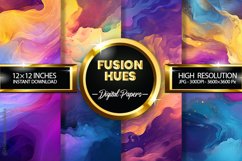 Fusion Hues Stripes Digital Papers - 04 Variations Product Image 1