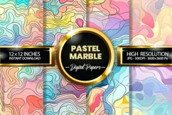 Pastel Marble Digital Papers - 04 variations Product Image 1