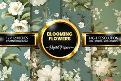 Blooming Flowers Digital Papers - 04 Variations Product Image 1