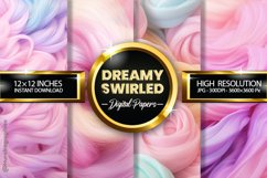 Dreamy Swirled Digital Papers - 04 Variations Product Image 1