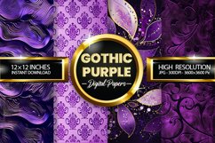 Gothic Purple Digital Papers - 04 Variations Product Image 1
