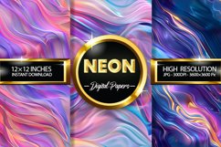 Neon Digital Papers - 03 Variations Product Image 1