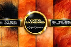 Orange Background Digital Papers - 04 Variations Product Image 1