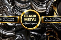 Black Metal Digital Papers - 04 Varitions Product Image 1
