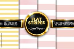 Flat Stripes Digital Papers - 04 Variations Product Image 1