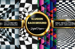 Illusion Background Digital Papers - 04 Variations Product Image 2