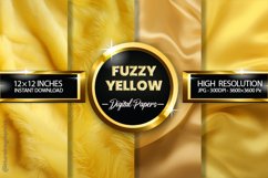 Fuzzy Yellow Digital Papers - 04 variations Product Image 1