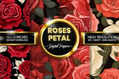 Roses Petal Digital Papers - 04 Variations Product Image 1
