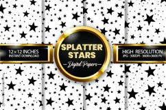 Splatter Stars Digital Papers - 04 Variations Product Image 1