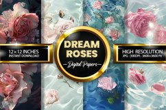 Dream Roses Digital Papers - 04 variations Product Image 1