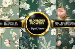 Blooming Flowers Digital Papers - 04 Variations Product Image 1